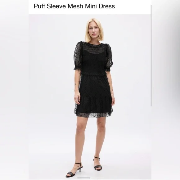 knee length dresses for ladies Gap NWT $80 Khaki Tiered Puff Sleeve Button Front Mini Babydoll Shirt – Brie